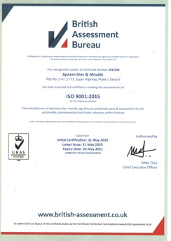 ISO 9001:2015 Certificate